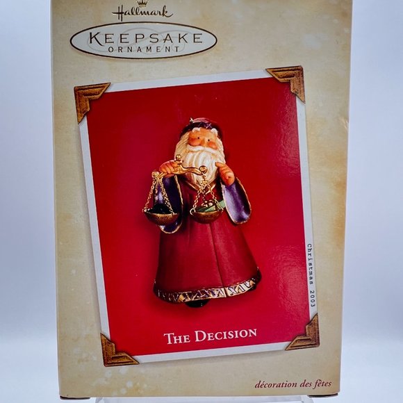 Hallmark Keepsake THE DECISION Santa Claus Ornament New In Box 2003 - Picture 3 of 9